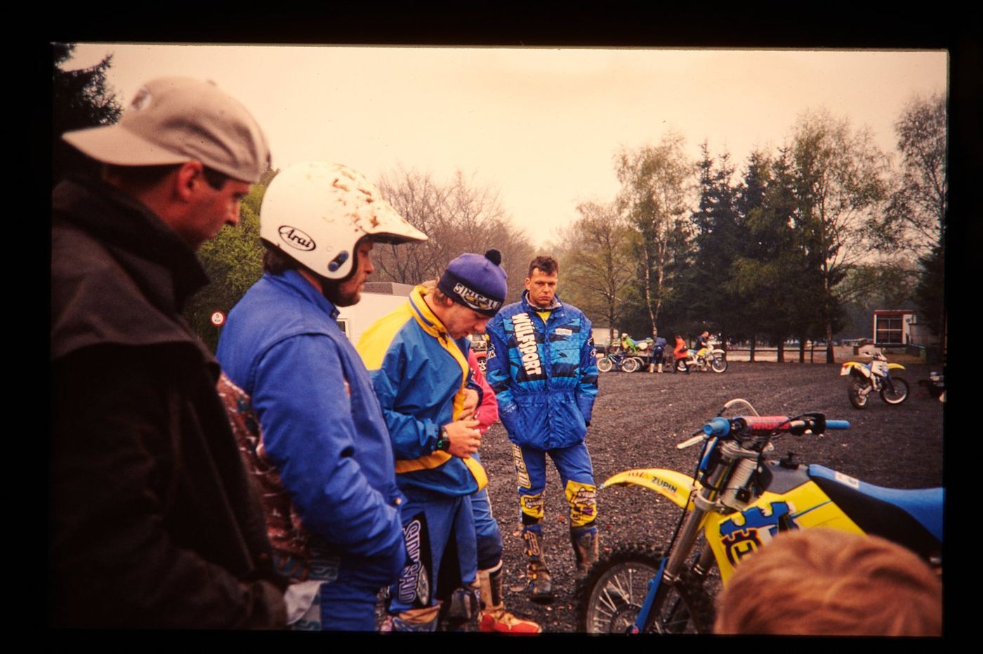 Historische Moto-Rumpf-Aufnahme: Enduro-Training, Moto-Rumpf Family, Belgien, 1996.