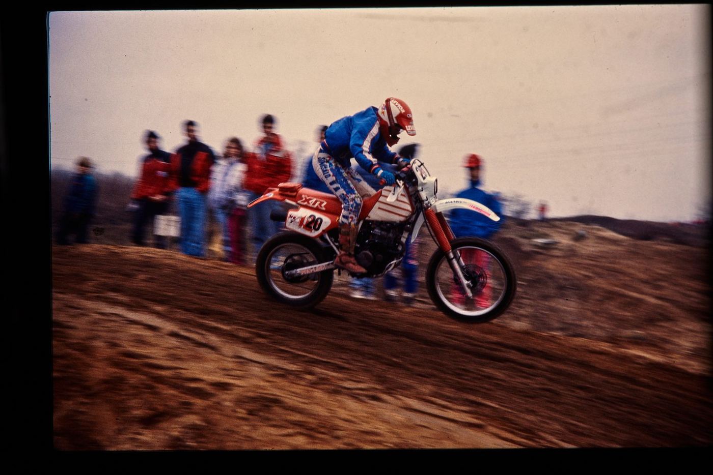 Historische Moto-Rumpf-Aufnahme: Deutschland Honda XR 250 R, Enduro-Club Mönchengladbach, 1989.