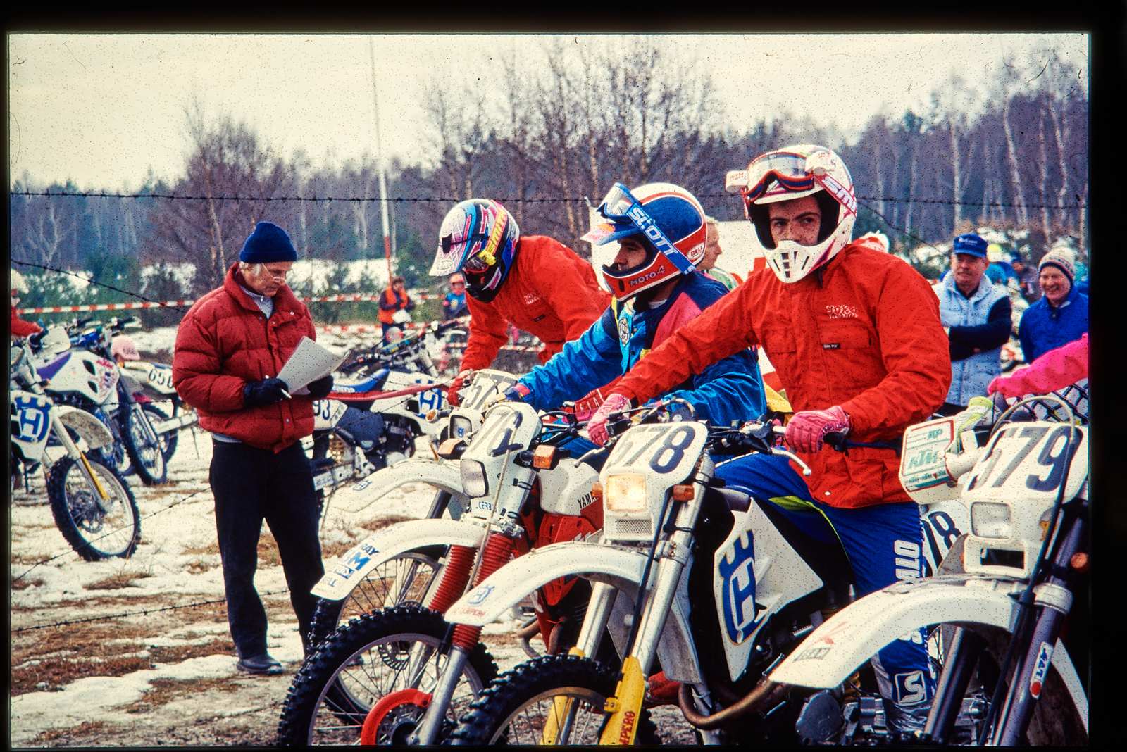 Historische Moto-Rumpf-Aufnahme: Deutschland HVA TE 350 Deutscher Enduro Pokal Onkel Toms Hütte, Kaltenkirchen, 1993.