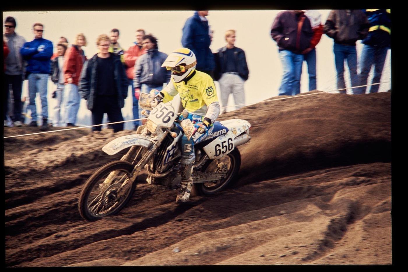 Historische Moto-Rumpf-Aufnahme: Deutschland HVA TE 610 Deutscher Enduro Pokal Onkel Toms Hütte, Kaltenkirchen, 1993.
