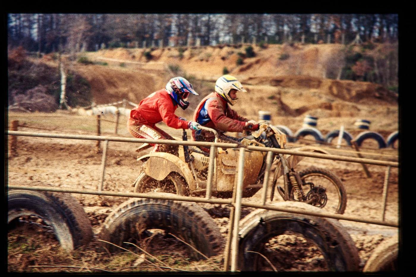 Historische Moto-Rumpf-Aufnahme: Deutschland HVA TE X Gespann Deutscher Enduro Pokal Onkel Toms Hütte, Kaltenkirchen, 1993.